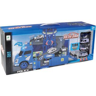 Camion  Police Avec Circuit et voiture miniature