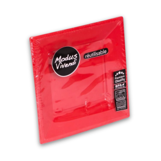 6 Assiettes "Modus Vivendi Rouge"