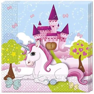 20 Serviettes Unicorn