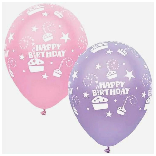 8 BALLONS HAPPY BIRTHDAY GIRL
