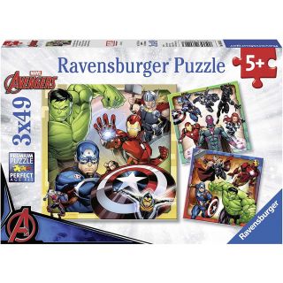 Puzzles 3x49p Les puissants Avengers Marvel 8040