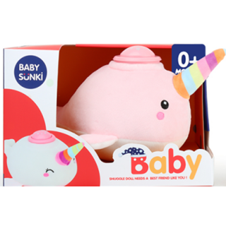 Peluche licorne baleine lumineuse