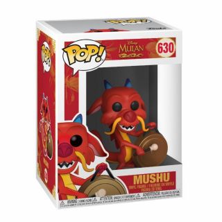 Figurines Pop! Disney: Mulan - Mushu with Gong