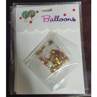 Ballon transparent confettis