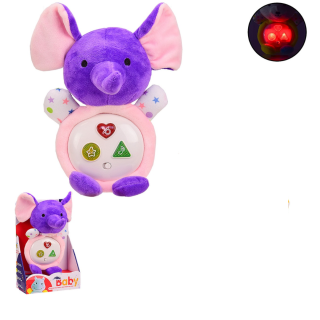 Eléphant en peluche avec son et lumière - Baby sünki