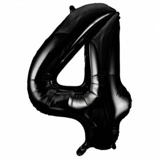 FOIL BALLON N°4 NOIR 70CM