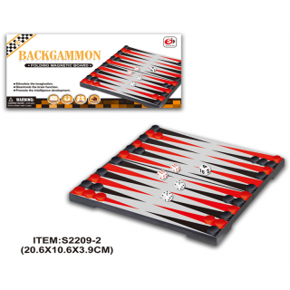 Jeu de Backgammon Magnétique Pliant 20,6*10,6*3,9 cm