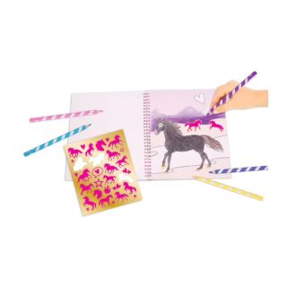 Album de coloriage Paillettes Miss -TOPMODEL