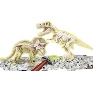 Archéo Ludic T-Rex & Tricératops  Phosphorescent Clementoni