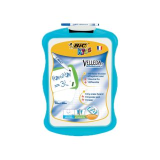 VELLEDA ARDOISE BLANCHE AVEC MARQUEUR BLEU ET EFFACEUR - BIC