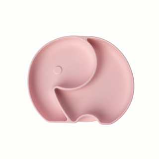 Assiette 2 compartiments En Silicone Avec Ventouse Elephant - Yummy-Rose