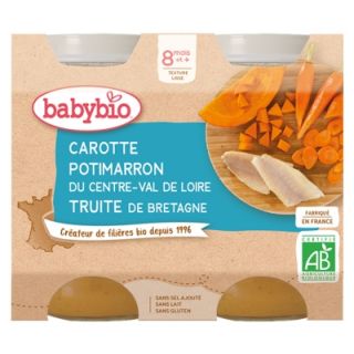 Pot Carotte Potimarron Truite 2x200g