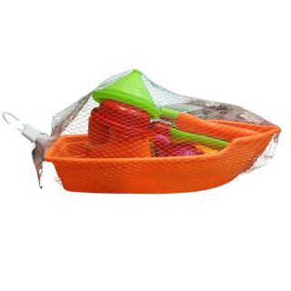 Bateau Avec Accessoires de plage-Orange