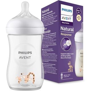 BIBERON NATURAL 3.0 TEAT 1M+ 260ML DECO GIRAFFE