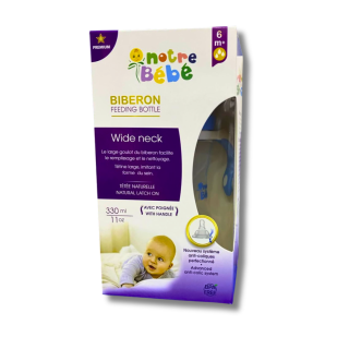 Biberon Wide Neck 330Ml Avec Poignée (6m+) - Notre Bébé   