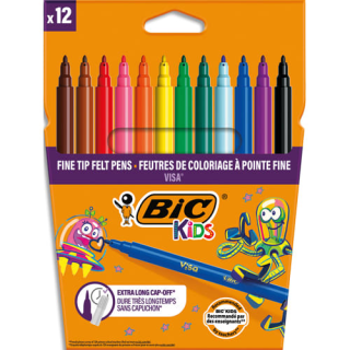 FEUTRE 12 pc encre lavable BIC KIDS VISA 