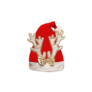 BONNET PÈRE NOEL CORNE DE CERF PAPILLON 3 ASS-Dorée