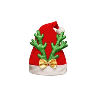 BONNET PÈRE NOEL CORNE DE CERF PAPILLON 3 ASS-Vert