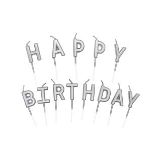 Bougie Happy Birthday Majuscule 8cm