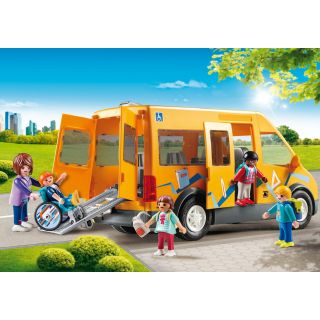 le bus scolaire + rampe d'accès- Playmobil