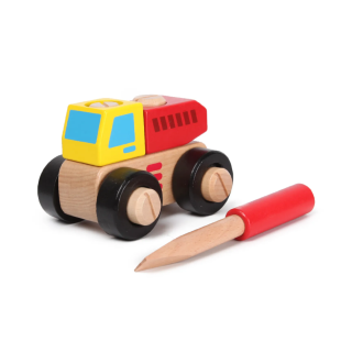 Camion en bois blocs de construction - Manchot