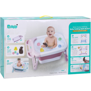 Baignoire pliable avec jouets aquatiques pour bébé