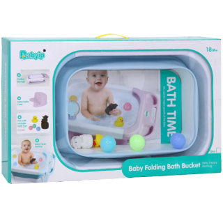 Baignoire pliable avec jouets aquatiques pour bébé