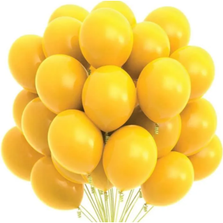 Sachet 100 ballons jaune 26cm