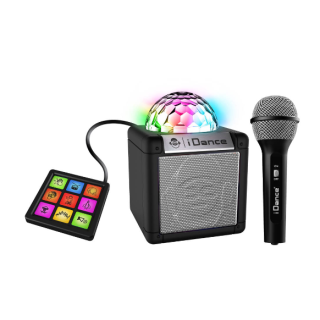 Enceinte Bluetooth Cube 5 Watts avec boule Disco Noir