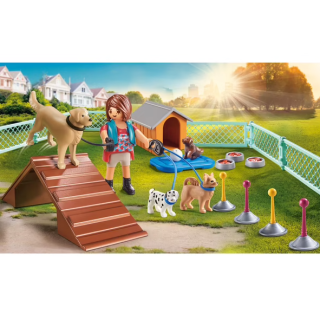 CITY LIFE CADEAU EDUCATRICE ET CHIENS PLAYMOBIL