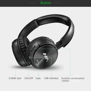Casque  Bluetooth Sans Fil Noir- NIA