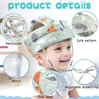 Casque Protège Tête bébé -Vert