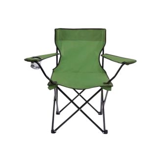Chaise Pliable avec Porte Gobelet-Vert sombre