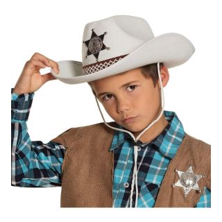 Chapeau Sheriffe Junior -Blanc