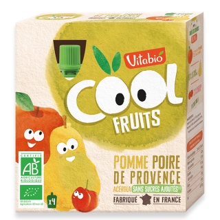 VITABIO COOL FRUITS POMME ACEROLA 4 X 90G