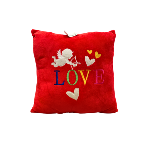 Coussin Carré Rouge 37x37Cm