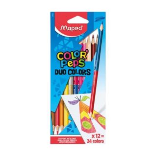 Crayons color'peps 18cm Duo en Bte de 12  - Maped