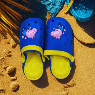 Crocs Pépa-Pig -bleu/jaune-20-21