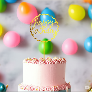 Décoration gâteau « Happy Birthday »