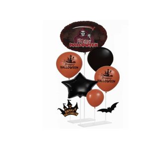 DISPLAY ET TIGE 6 BALLONS HAPPY HALLOWEEN  - Boland
