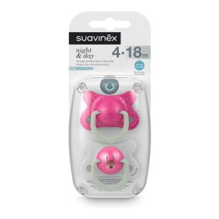 Pack de 2 Sucettes Anatomiques rose - Suavinex