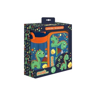 Coffret déjeuner Lunch Box et gourde Dino
