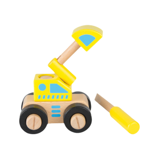 Excavatrice en bois blocs de construction - Manchot