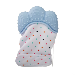 Gant De Dentition En Silicone-bleu claire
