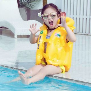 Gilet de Natation Gonflable M-Jaune