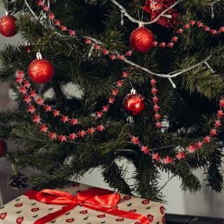 GUIRLAND METALLIQUE ETOILES 5M 3 COUL ASS-Rouge