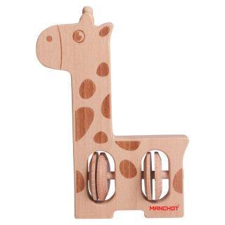 Hochet Girafe En Bois - Manchot 