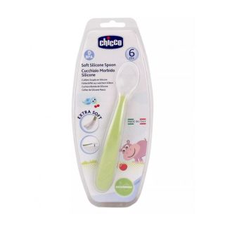 SOFT SILICONE SPOON 6M+ GREEN UP