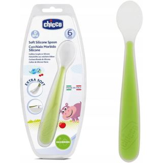 SOFT SILICONE SPOON 6M+ GREEN UP