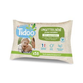 Tidoo Lingettes Bébé Ultra Douces 100% Compostable